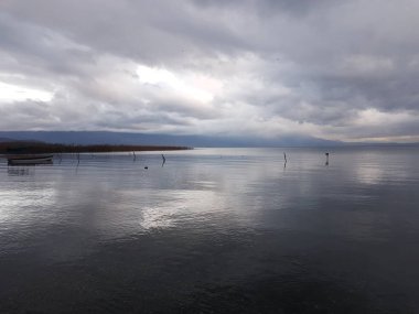 Lake Okhrid manzara Makedonya
