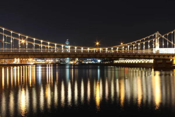 Nacht Stadtansicht Von Moskau Russland — Stockfoto