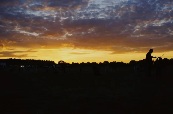 Rusya'da gökyüzü günbatımı görünümü