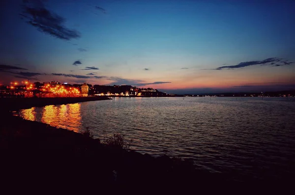 Sea Sunset View Bulgaria — Stock Photo, Image