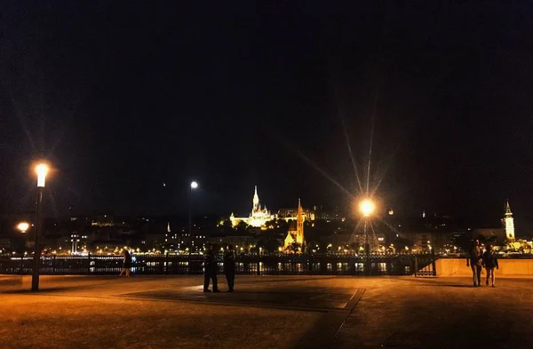 Budapešťské Město Noci Maďarsko — Stock fotografie