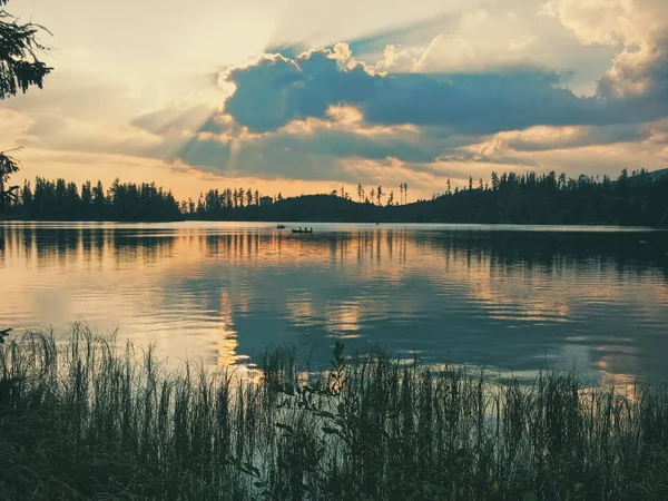 Strebske Por Favor Vista Lago Vysoke Tatry Montanhas Eslováquia — Fotografia de Stock