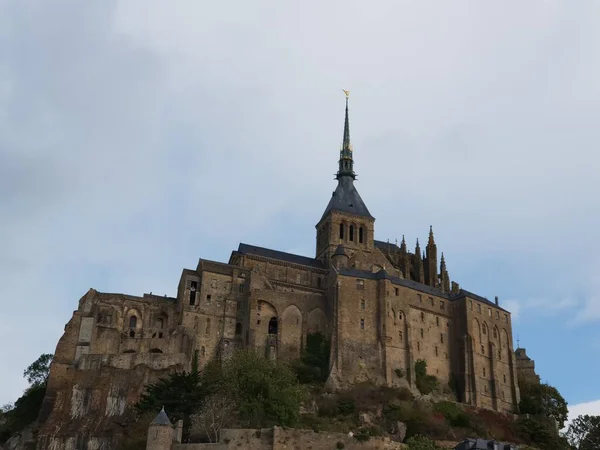 Αβαείο Του Mont Saint Michel Στη Γαλλία — Φωτογραφία Αρχείου