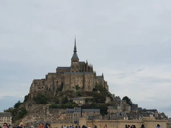 Mont Saint Michel Apátság Franciaországban — Stock Fotó