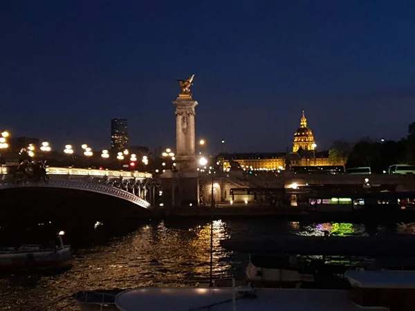 Noche París Paisaje Urbano Francia —  Fotos de Stock