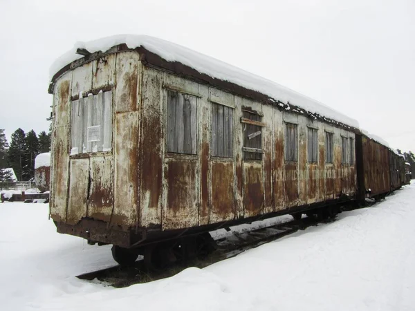 Старий Ретро Залізничний Транспорт — стокове фото