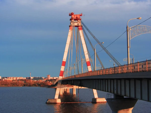 Puente Colgante Río — Foto de Stock