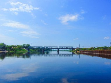 Rusya 'nın Tver kentindeki Riverside manzarası