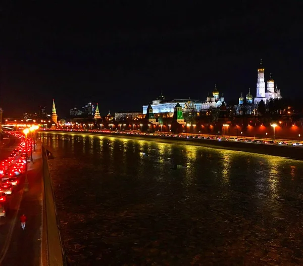 Stadsutsikt Över Moskva Kvällen — Stockfoto