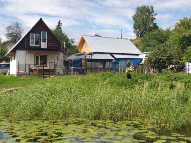 Kırsal tarihi kasaba görüşü Suzdal, Rusya