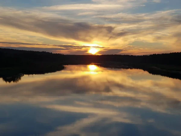 Paysage Fluvial Été — Photo