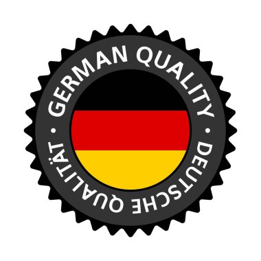 Alman kalite rozet, etiket düz. Vektör Eps 10