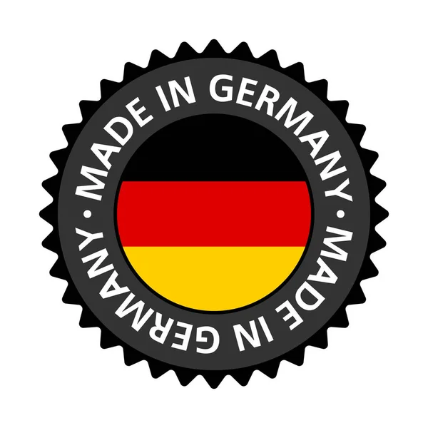Fabricado Alemanha Distintivo Rotule Cores Escuras Vetor Eps —  Vetores de Stock