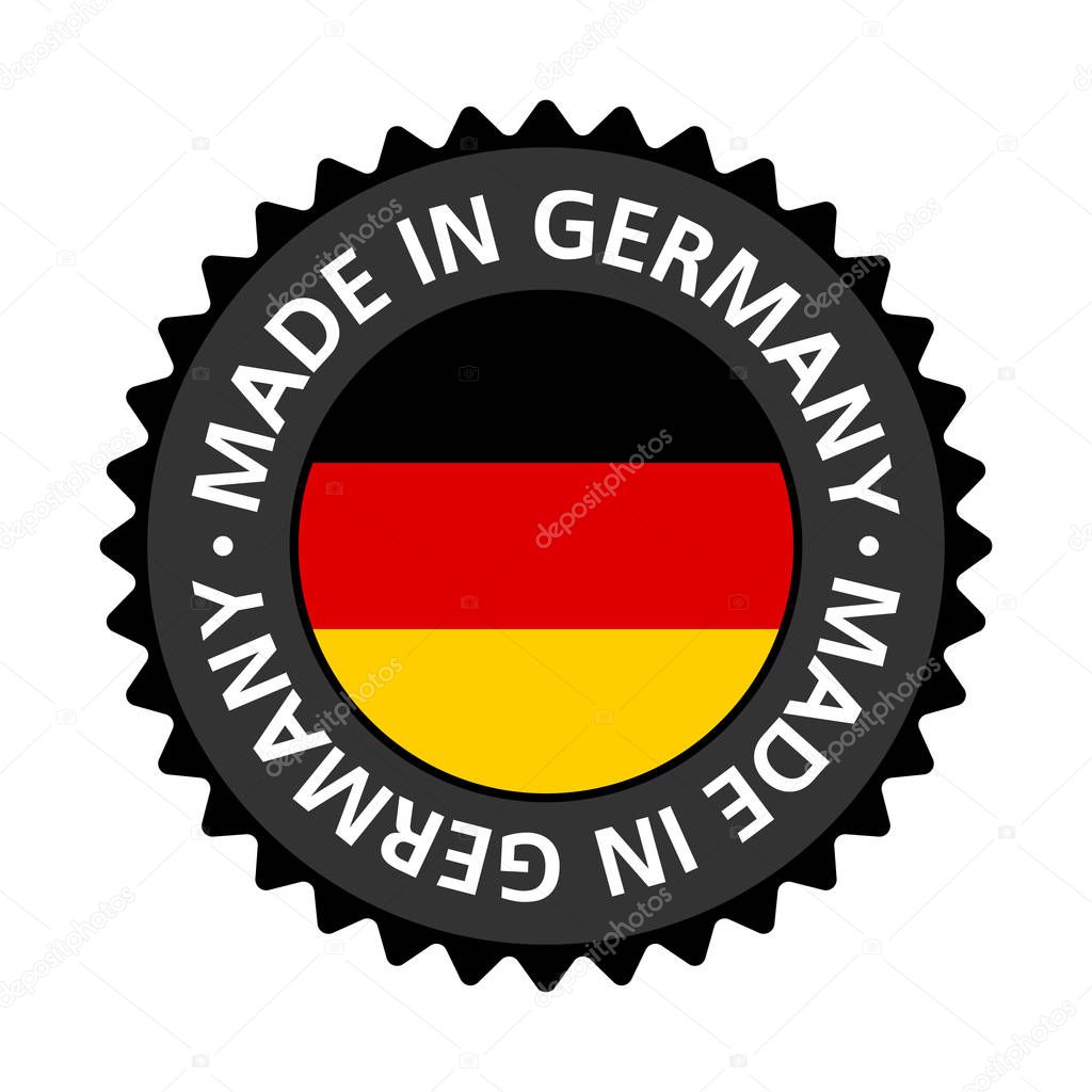 Made in Germany. Badge, label dark colors. Vector EPS 10
