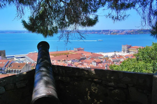 Vista Sobre Rio Tagus Ponte Lisboa Portugal — Fotografia de Stock