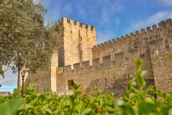 Kasteel Saint Georges Lissabon Portugal — Stockfoto