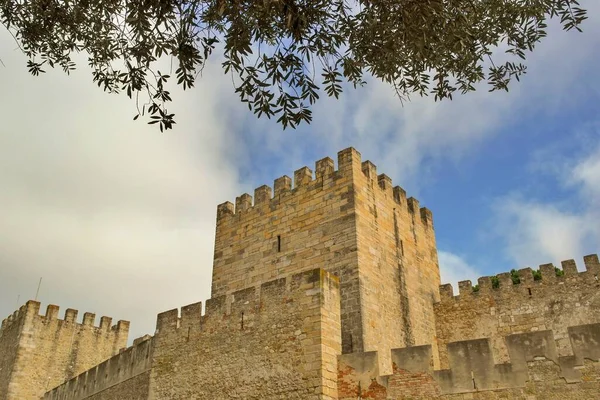 Zamek Świętego Jerzego Lizbona Portugalia — Zdjęcie stockowe