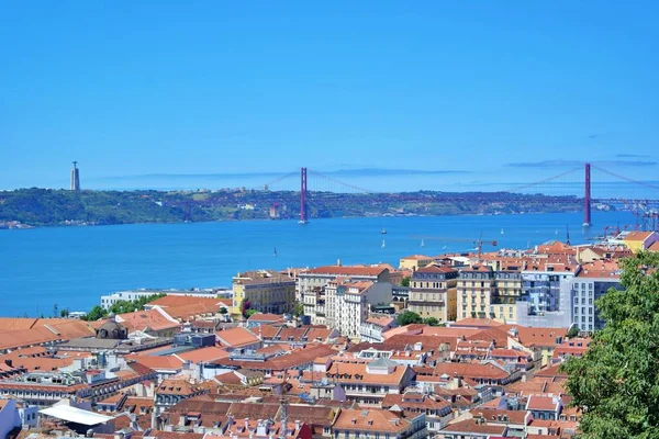 View Tagus River Bridge Lisbon Portugal — Stock Photo, Image