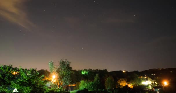 Time Lapse Stelle Notturne Movimento — Video Stock