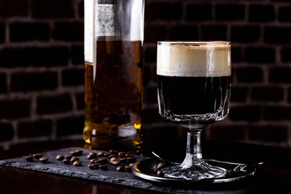 Ierse Koffie Een Bar Concept Van Patrick Vakantie Vakantie Achtergrond — Stockfoto