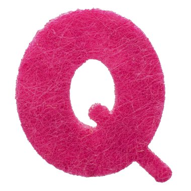 Harfi Q beyaz bir arka plan üzerinde izole Latin alfabesi. Gri alfabenin ana ve üst harfi hissettim. Yuvarlak kenarlı tasarım kullanmak için yazılım yazı tipi