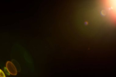 lens flare bindirme siyah arka plan üzerine