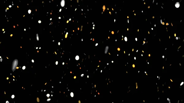 Золота Срібна Фольга Конфетті Рендерингом Ілюстрація — стокове фото