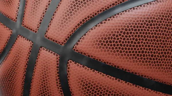 Basketbal close-up geschoten. Wallpaper. 3D-rendering — Stockfoto