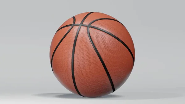 Nieuw basketbal geïsoleerd op witte achtergrond. 3D-rendering — Stockfoto