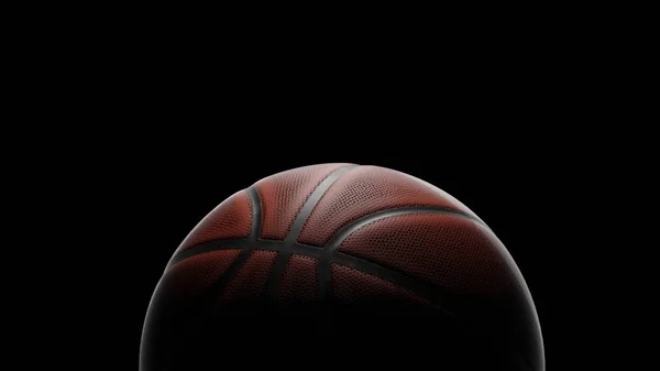 Низкий ключ 3D рендеринг баскетбола — стоковое фото
