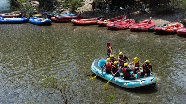 2018 Június Antalya Törökország Rafting Egyike Legkedveltebb Tevékenységek Antalya Turistákat — Stock Fotó