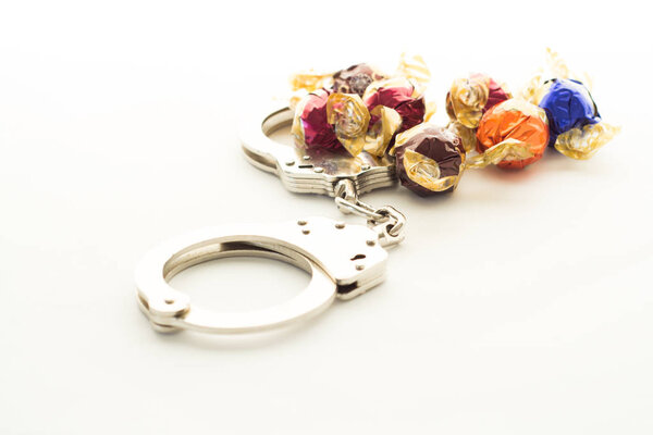 Chocolate addiction on White backround