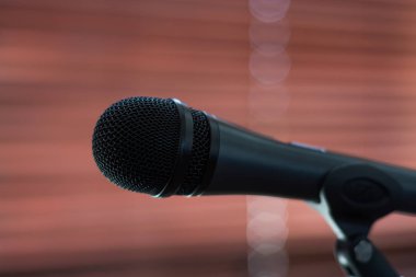 Mikrofon stand, konser başlamak hazır hazır