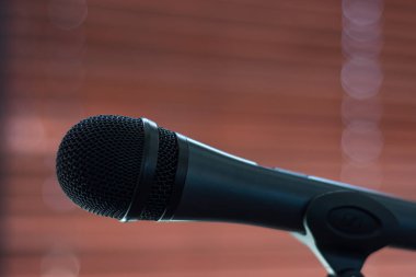 Mikrofon stand, konser başlamak hazır hazır