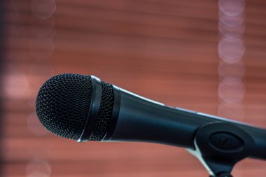 Mikrofon stand, konser başlamak hazır hazır