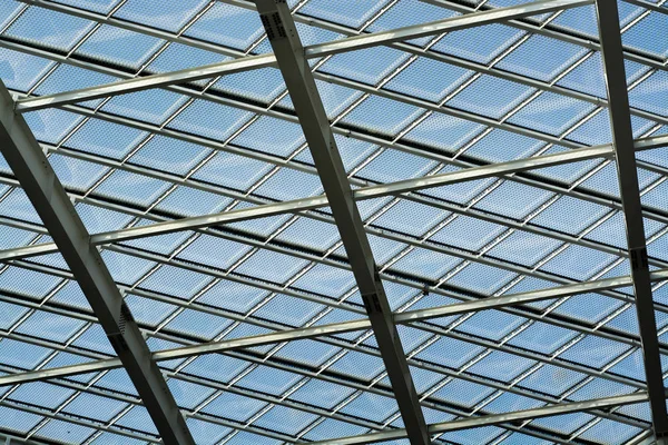 Szklany Dach Kurtyny Cieplarnianych Światło Słoneczne — Zdjęcie stockowe