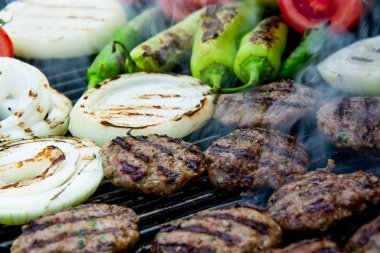 Barbekü Hamburger Gıda Burger stok fotoğraf