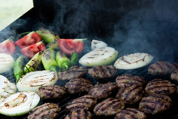 Barbecue Hamburger Food Burger Stock Photo — Stock Photo, Image