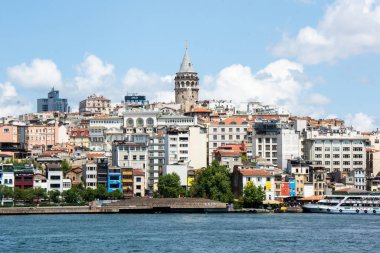 Galata Kulesi Görünümü Eminönü'nden İstanbul Türkiye