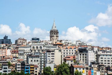 Galata Kulesi Görünümü Eminönü'nden İstanbul Türkiye