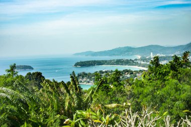 İçin turistik seyahat tatil için bkz: Karon Beach, Kata Beach, Patong Beach, Phuket View Point yüksek görüntüsü Karon bakış açısı Tayland alınmıştır