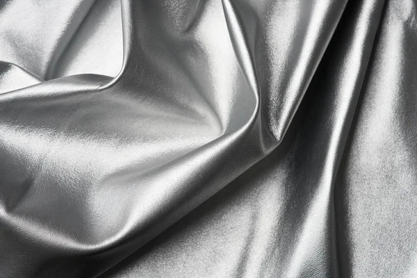 Stříbrné barevné textilie textura. — Stock fotografie