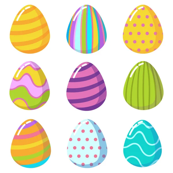 Color _ easter _ eggs _ on _ white _ background — стоковый вектор