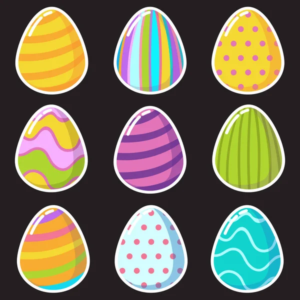 Easter _ eggs _ on _ black _ background — стоковый вектор