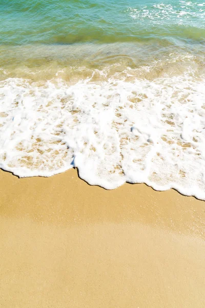 Background Blue Sea Wave Sandy Beach — Stock Photo, Image