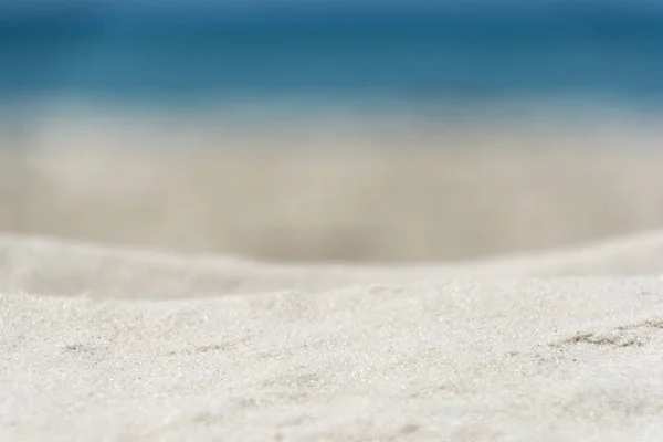 Background Blurred Sand Beach Sea Waves Bokeh Lights — Stock Photo, Image