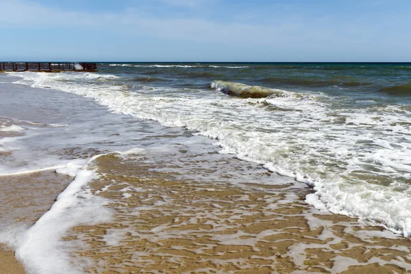 Bela onda oceânica. Uma vista maravilhosa da paisagem marinha. Fundo marinho. natureza . — Fotografia de Stock