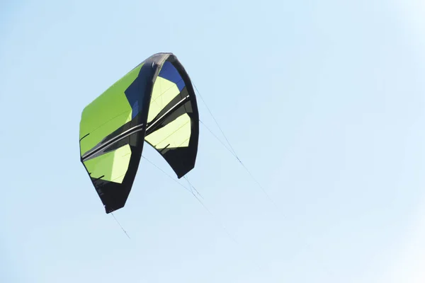 Kiteboarding Kite Close Blue Sky Clouds Background — Stock Photo, Image