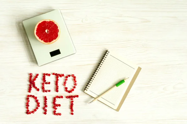 Keto Ketogenic Δίαιτα Έννοια Φόντο Κοροϊδεύετε Επάνω Για Υγιές Βάρος — Φωτογραφία Αρχείου