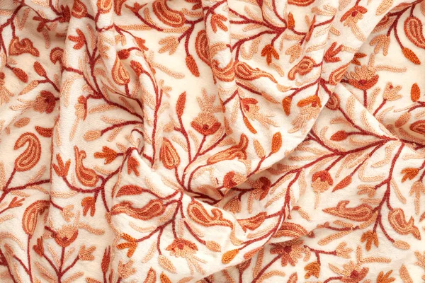Vista Superior Textura Textil Lana Suave Con Adorno —  Fotos de Stock